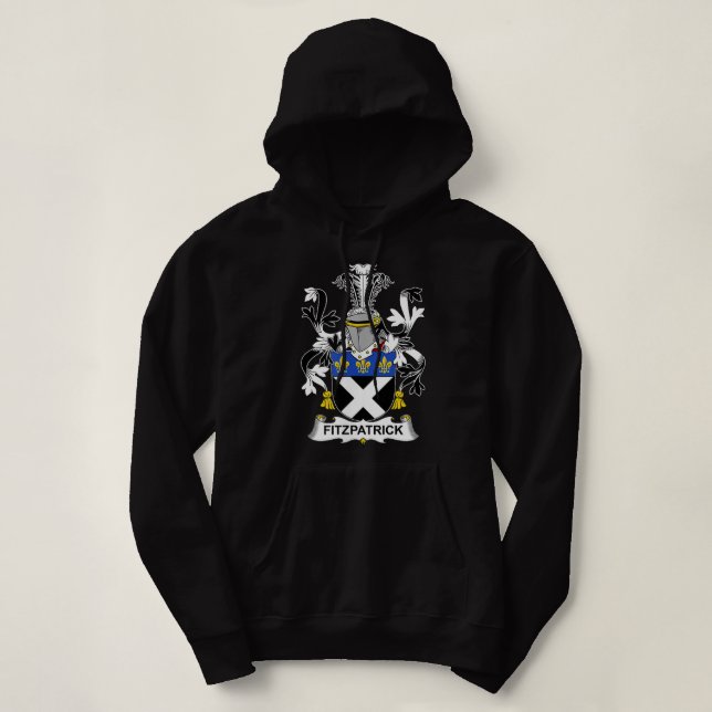 Pull À Capuche Armoiries de Fitzpatrick Armoiries de la famille (Design devant)