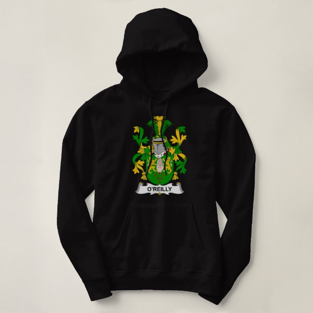 Pull À Capuche Armoiries d'O'Reilly Armoiries de la famille  (Design devant)