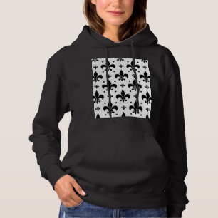 Pull À Capuche Arrière - plan blanc Fleur-de-lis Motif design