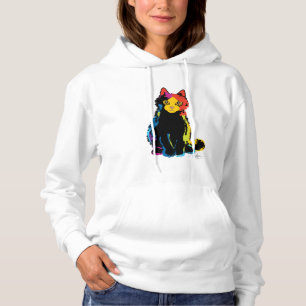 Pull À Capuche Art Cat multicolore