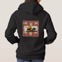 Art folklorique floral de cheval de cow-boy occide