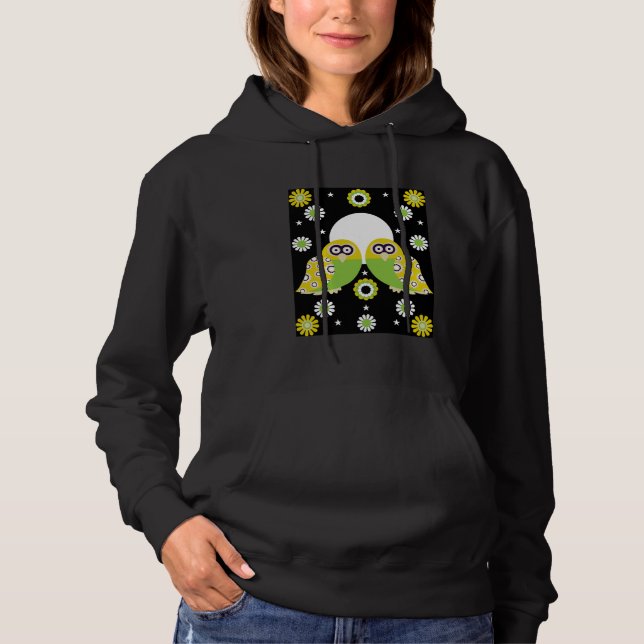 Pull À Capuche Art populaire de Chouette scandinave (Devant)
