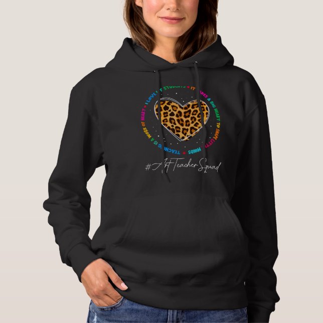 Pull À Capuche Art Teacher Squad Admin Semaine d'appréciation de  (Devant)