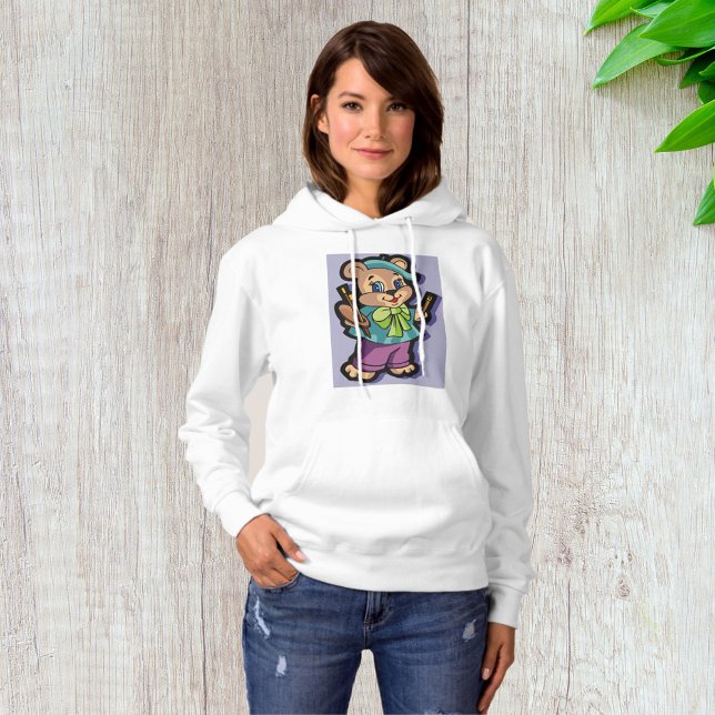 Pull À Capuche Artiste Ourson avec Béret et Pinceaux (Créateur téléchargé)