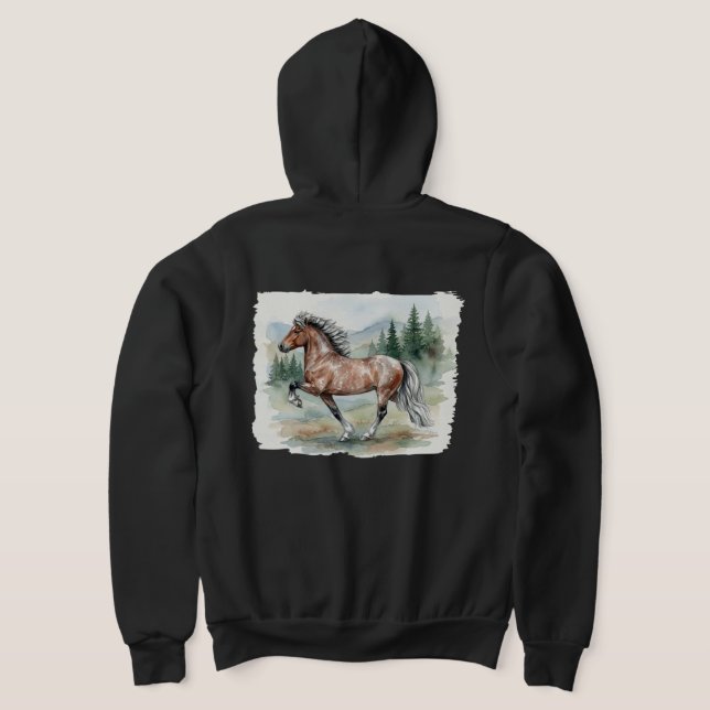 Pull À Capuche Astrid Tolting peinture aquarelle islandaise (Couchage Retour)