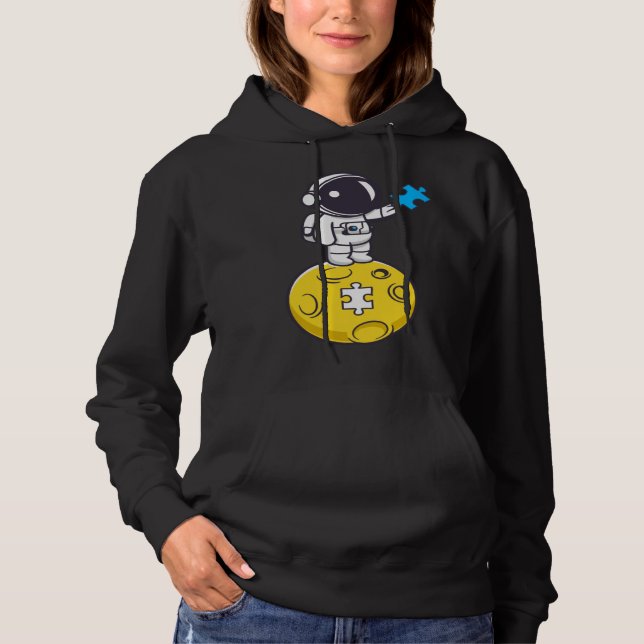 Pull À Capuche Astronaut Moon Autism Puzzle Autistic Child Autism (Devant)