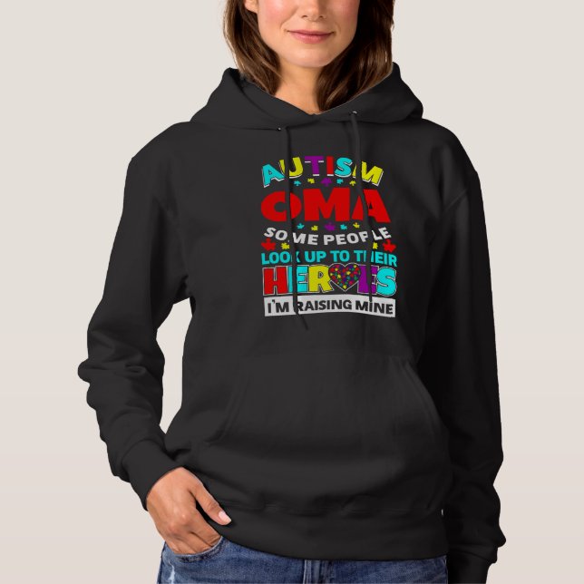 Pull À Capuche Autisme Les Gens D'Oma Cherchent Leurs Héros À Se  (Devant)