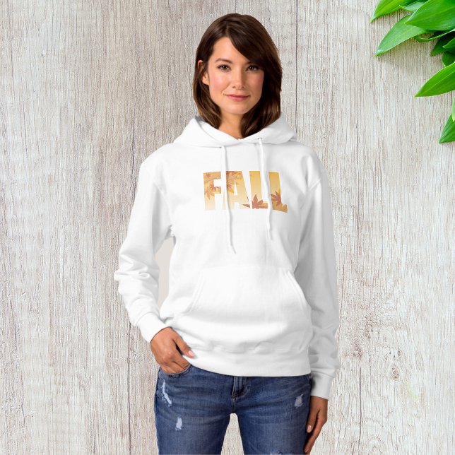 Pull À Capuche Automne Typographie d'automne Design avec Feuille (Créateur téléchargé)