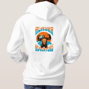 Pull À Capuche Aventure rétro Sasquatch de montagne en Alaska