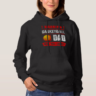 Pull À Capuche Avertissement Basketball Papa Va hurler Fort Pères