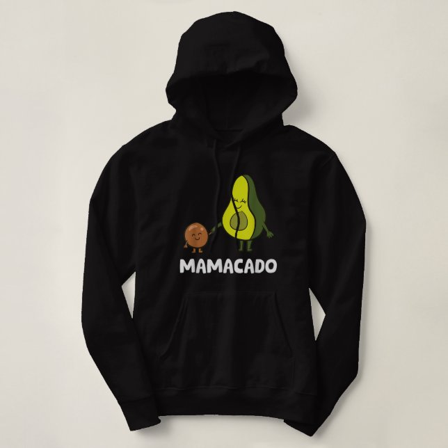 Pull À Capuche Avocado Mama Avocado Mom Funny Avocado Mamacado (Design devant)