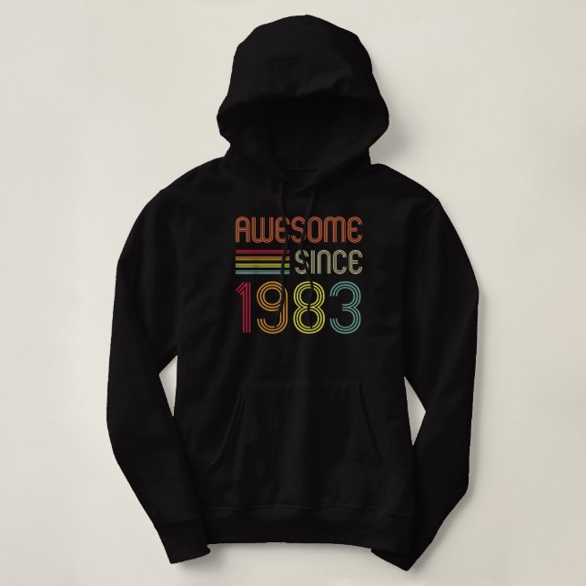 Pull À Capuche Awesome Since 1983 (Design devant)