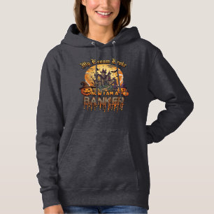 Pull À Capuche Balai Banquier Cassé Maison Hantée Halloween Sorci