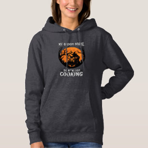 Pull À Capuche Balai Cassé Cuisine Sorcière Chaudron Pleine Lune