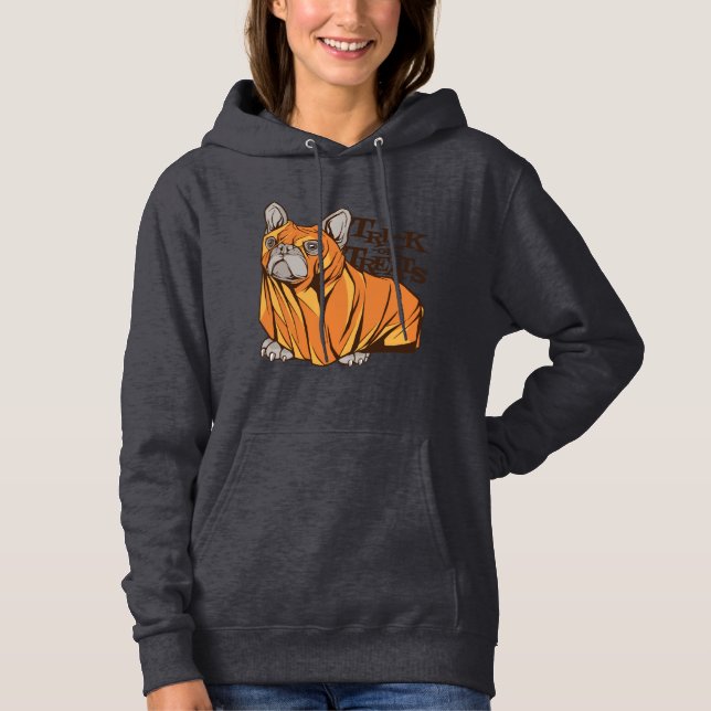 Pull À Capuche Balais d'Halloween (Devant)