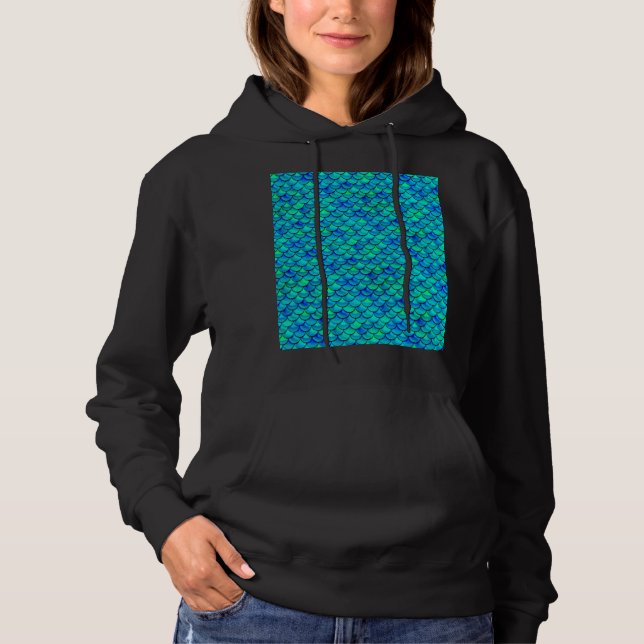 Pull À Capuche Balances bleues Aqua (Devant)