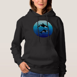 Pull À Capuche Baleine Sarcastique Pour Vacances En Famille Bleu