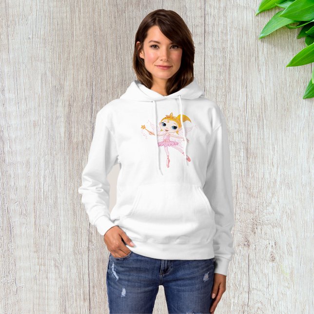 Pull À Capuche Ballerine Fée avec Baguette Magique et Ailes (Créateur téléchargé)