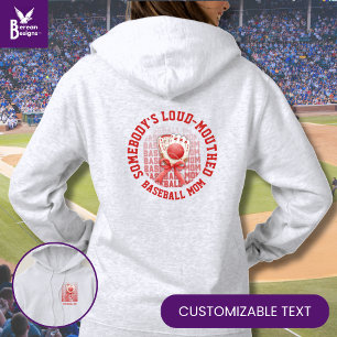 PULL À CAPUCHE BASEBALL MOM ÉLÉGANT ET AMUSANT
