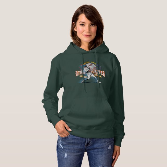 Pull À Capuche Baseball Stars & Stripes (Dark mode) | Women (Devant entier)