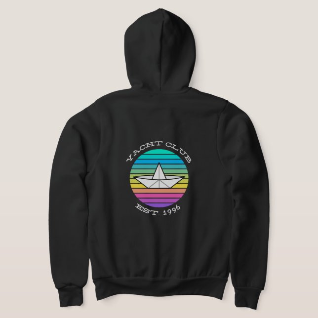 Pull À Capuche Bateau Papier Yacht Club (Couchage Retour)