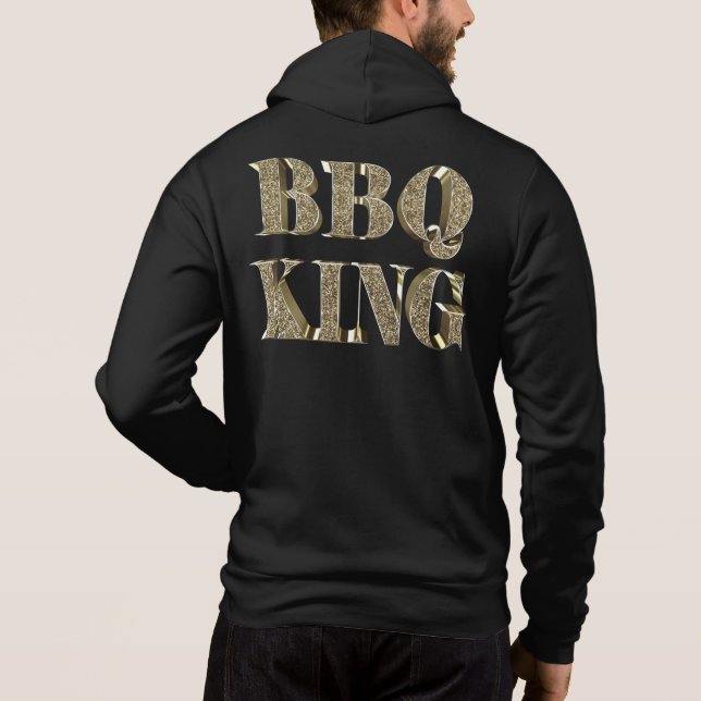Pull À Capuche BBQ 3D Gold Bling King (Dos)