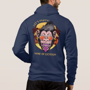 Pull À Capuche Beach Monkey nom et texte personnalisés