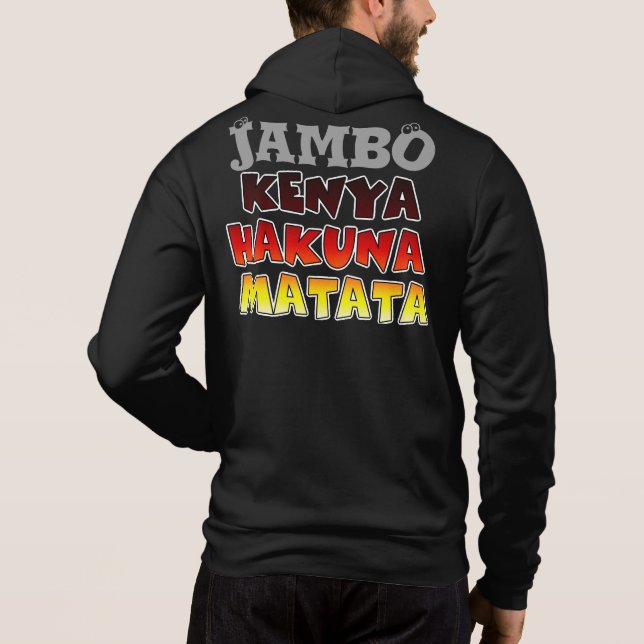 Pull À Capuche Beau Jambo Kenya Hakuna Matata Beau Art (Dos)