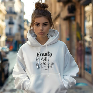 Pull À Capuche "Beauté des cendres" Verse de la Bible, Guérir