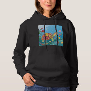 Pull À Capuche Bébé tortue dessinée
