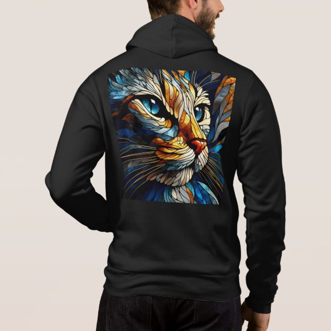 Pull À Capuche Bella+Canvas pour hommes Full-Zip - Abstrait 27 Sw (Dos)