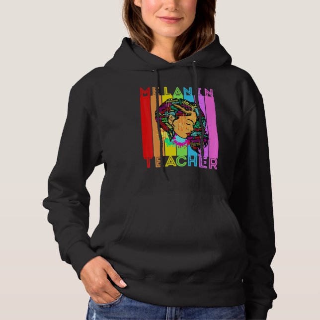 Pull À Capuche Belle Black Girl Magic Melanin Poppin School T (Devant)