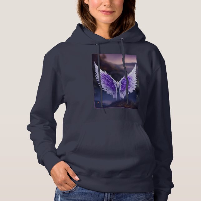 Pull À Capuche Belle et Parfaite Petite Ange Ailes de T-shirt (Devant)