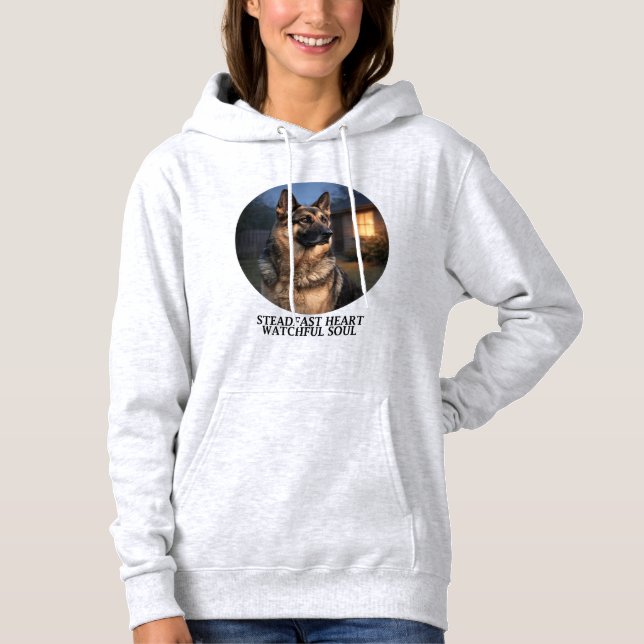 Pull À Capuche Berger Allemand Cœur Fidèle (Devant)