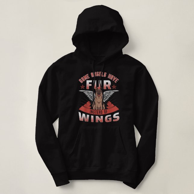 Pull À Capuche Berger allemand éleveurs de loups alsaciens éleveu (Design devant)