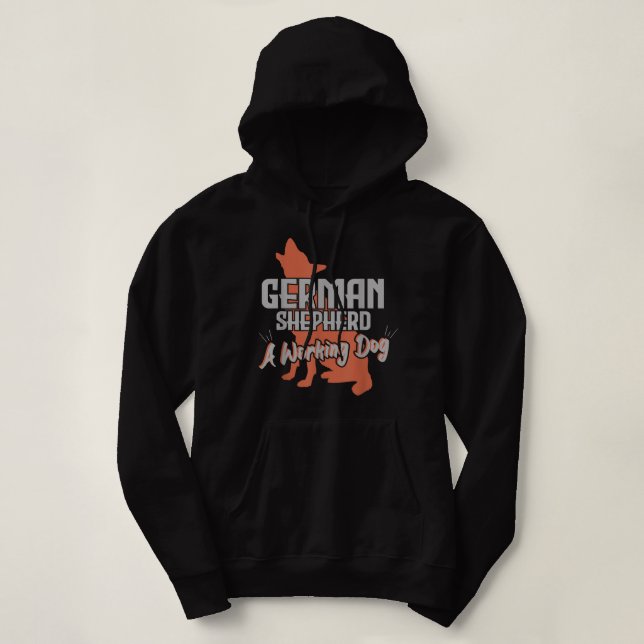 Pull À Capuche Berger Allemand Un Chien Travaillant Amoureux de l (Design devant)