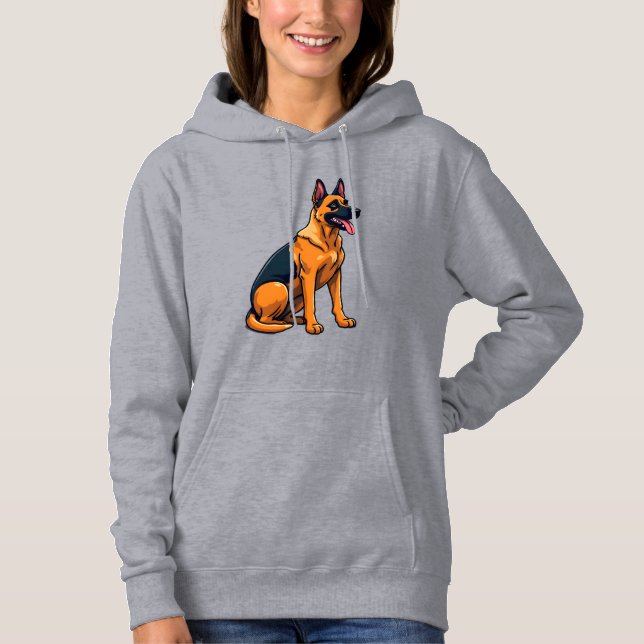 Pull À Capuche Berger belge Malinois (1) (Devant)