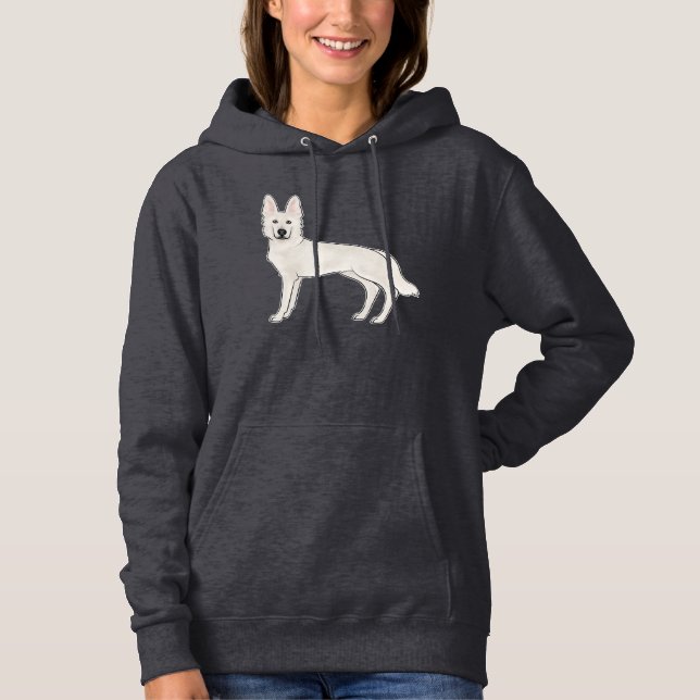 Pull À Capuche Berger Blanc Suisse Berger Allemand Blanc (Devant)