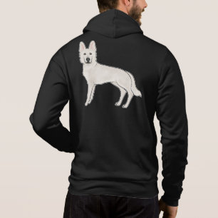Pull À Capuche Berger Blanc Suisse Chien Mignon