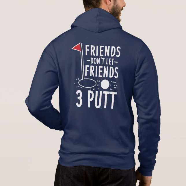 Pull À Capuche Best Friends Golfing Partners Funny Nouveauté (Dos)