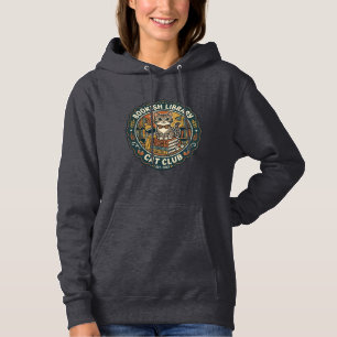 Pull À Capuche Bibliothèque livresque Chat POD Vector Art - Bibli