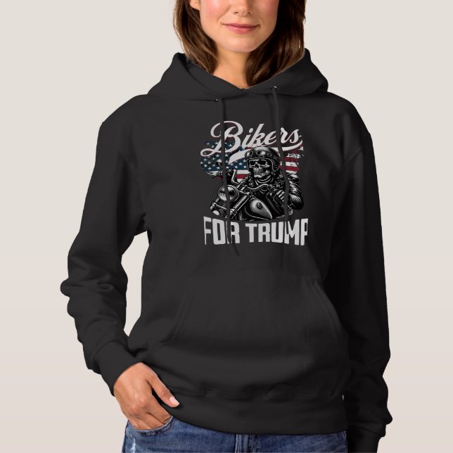 Pull À Capuche Bikers pour Trump élections 2024 USA 47ème préside (Devant)