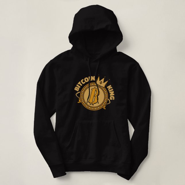 Pull À Capuche Bitcoin King Cryptomonnaie Blockchains Crypto Bit (Design devant)