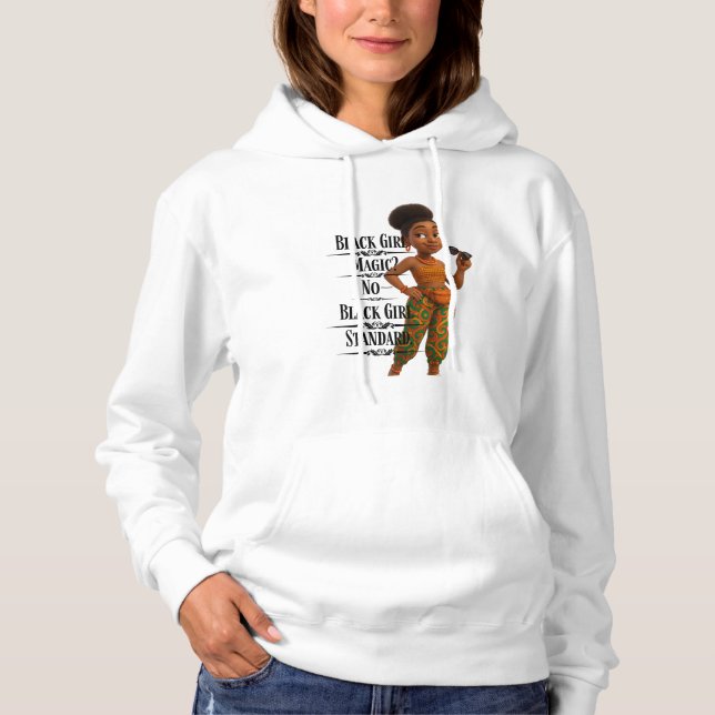 Pull À Capuche Black Girl Standard,Afro Modern,Pixarstyle 3d (Devant)