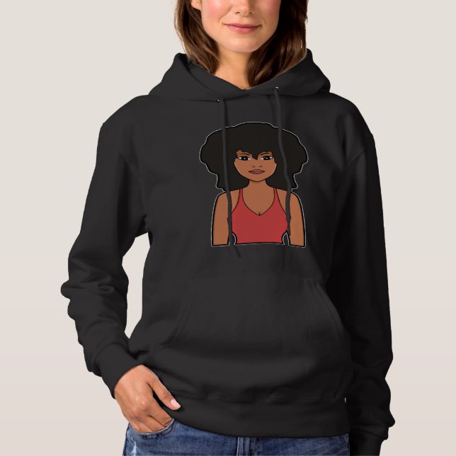 Pull À Capuche Black Melanin Queen Woman Empowerment Power Girl E (Devant)