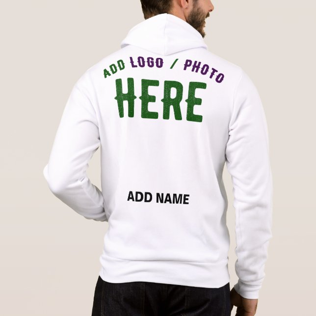 PULL À CAPUCHE BLANC PERSONNALISABLE MODERNE DE MARQUE VÉRIFIÉ ST (Dos)