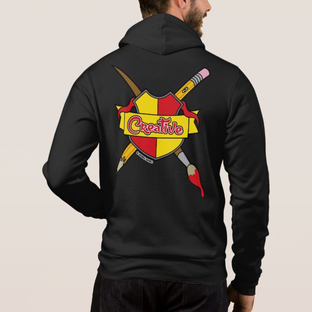Pull À Capuche Blason Créatif de Chemise Graphiques Screwball Fer (Dos)