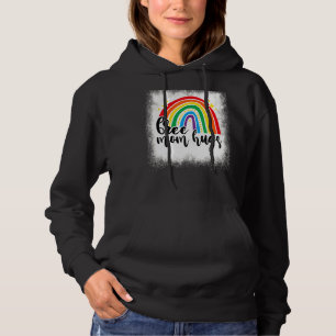 Pull À Capuche Bleached Rainbow Free Maman Hugues Lgbt Mom Gay Le