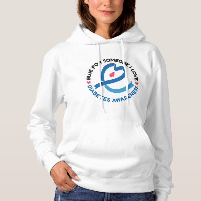 Pull À Capuche Bleu pour quelqu'un que j'aime – Sensibilisation a (Devant)