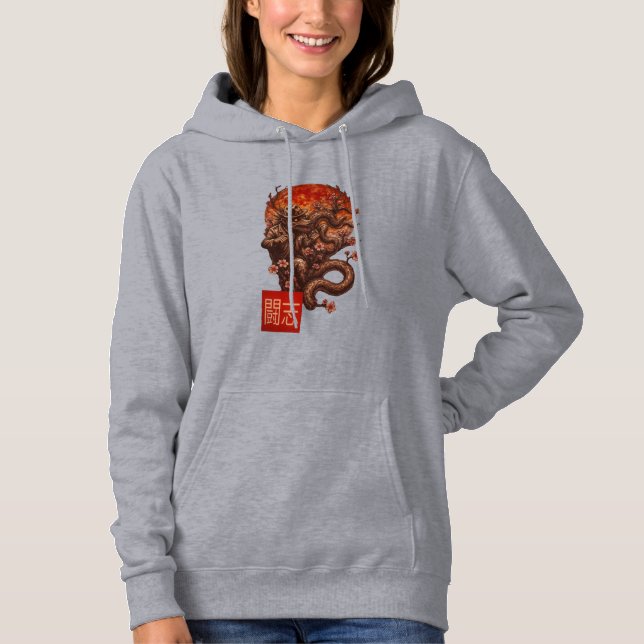 Pull À Capuche Blood Moon Yokai - Dark Japanese Art (Devant)